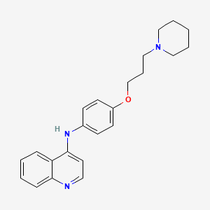 molecular formula C23H26ClN3O B1192729 N-(4-(3-(piperidin-1-yl)propoxy)phenyl)quinolin-4-amine 