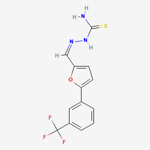 molecular formula C13H10F3N3OS B11927376 [(Z)-[5-[3-(trifluoromethyl)phenyl]furan-2-yl]methylideneamino]thiourea 