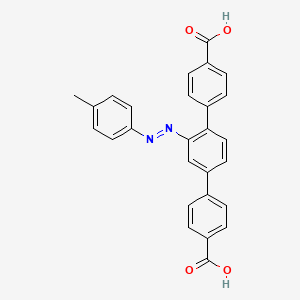 4-[4-(4-carboxyphenyl)-3-[(4-methylphenyl)diazenyl]phenyl]benzoic acid