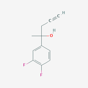 molecular formula C11H10F2O B11927618 2-(3,4-Difluorophenyl)-4-pentyn-2-ol 