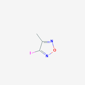 molecular formula C3H3IN2O B11927632 3-Iodo-4-methyl-1,2,5-oxadiazole 