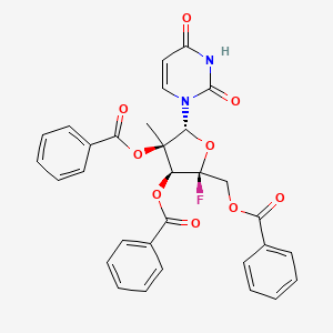 2',3',5'-tribenzoate-4'-C-fluoro-2'-C-methyl-Uridine