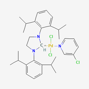 1,3-bis(2,6-diisopropylphenyl)-2H-imidazole;3-chloropyridine;dichloropalladium