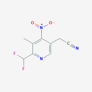 2-(Difluoromethyl)-3-methyl-4-nitropyridine-5-acetonitrile