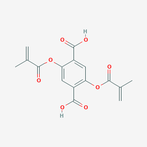 molecular formula C16H14O8 B11927721 2,5-Bis(methacryloyloxy)terephthalic acid 