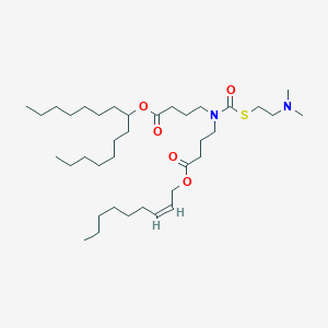 molecular formula C37H70N2O5S B11927867 [(Z)-non-2-enyl] 4-[2-(dimethylamino)ethylsulfanylcarbonyl-(4-oxo-4-pentadecan-8-yloxybutyl)amino]butanoate 