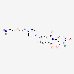 molecular formula C21H27N5O5 B11927915 Thalidomide-Piperazine-PEG1-NH2 