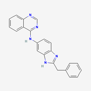 molecular formula C22H17N5 B1192793 N-(2-苄基-1H-苯并咪唑-5-基)喹唑啉-4-胺 