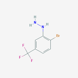 molecular formula C7H6BrF3N2 B11927940 (2-Bromo-5-(trifluoromethyl)phenyl)hydrazine CAS No. 739361-61-6