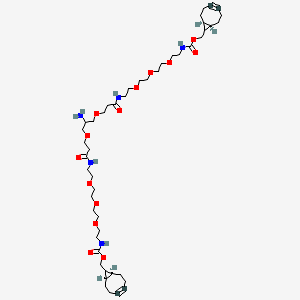 molecular formula C47H77N5O14 B11927989 Amino-bis-PEG3-BCN 