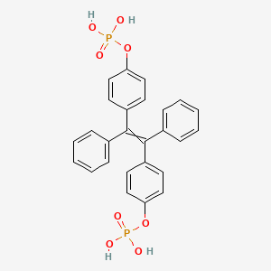 molecular formula C26H22O8P2 B11928026 [4-[1,2-Diphenyl-2-(4-phosphonooxyphenyl)ethenyl]phenyl] dihydrogen phosphate 