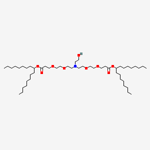 molecular formula C50H99NO9 B11928047 heptadecan-9-yl 3-[2-[2-[2-[2-(3-heptadecan-9-yloxy-3-oxopropoxy)ethoxy]ethyl-(2-hydroxyethyl)amino]ethoxy]ethoxy]propanoate 