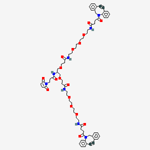 molecular formula C70H84N8O17 B11928092 Mal-bis-PEG3-DBCO 