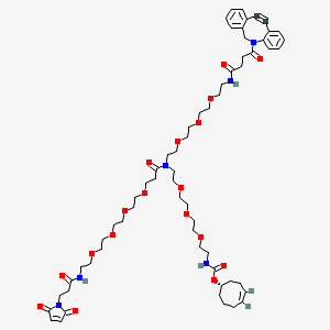 molecular formula C62H88N6O18 B11928164 Mal-PEG4-(PEG3-DBCO)-(PEG3-TCO) 