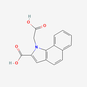 molecular formula C15H11NO4 B11928186 1-(Carboxymethyl)-1H-benzo[g]indole-2-carboxylic acid 