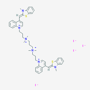 molecular formula C49H58I4N6S2 B119282 1,1'-(4,4,7,7-四甲基-4,7-二氮十一亚甲基)-双-4-(3-甲基-2,3-二氢-(苯并-1,3-噻唑)-2-甲亚基)-喹啉四碘化物 CAS No. 143413-84-7