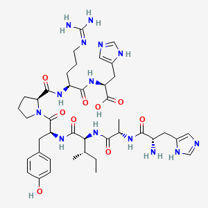 molecular formula C41H60N14O9 B11928236 H-His-Ala-Ile-Tyr-Pro-Arg-His-OH CAS No. 268215-17-4