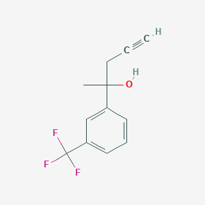 molecular formula C12H11F3O B11928344 2-[3-(Trifluoromethyl)phenyl]-4-pentyn-2-ol 