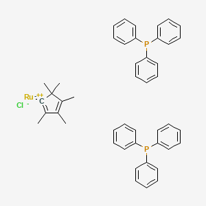 1,2,3,5,5-Pentamethylcyclopenta-1,3-diene;ruthenium(2+);triphenylphosphane;chloride