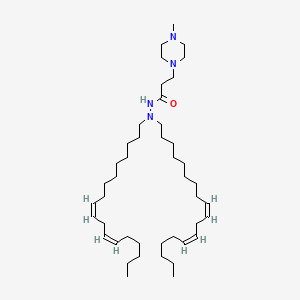 3-(4-methylpiperazin-1-yl)-N',N'-bis[(9Z,12Z)-octadeca-9,12-dienyl]propanehydrazide