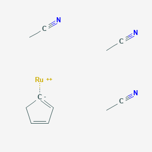 molecular formula C11H14N3Ru+ B11928394 Tris(acetonitrile)cyclopentadienylruthenium(II) 