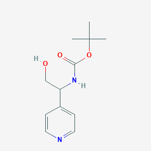 molecular formula C12H18N2O3 B11928420 2-(Boc-amino)-2-(4-pyridyl)ethanol 