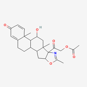 [2-(11-hydroxy-6,9,13-trimethyl-16-oxo-5-oxa-7-azapentacyclo[10.8.0.02,9.04,8.013,18]icosa-6,14,17-trien-8-yl)-2-oxoethyl] acetate