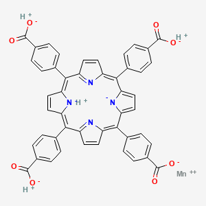 hydron;manganese(2+);4-[10,15,20-tris(4-carboxylatophenyl)porphyrin-22,24-diid-5-yl]benzoate