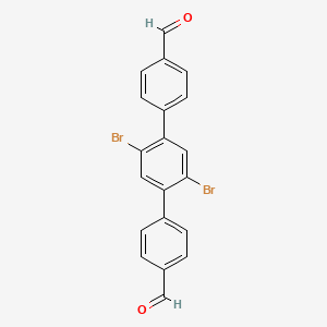 4-[2,5-dibromo-4-(4-formylphenyl)phenyl]benzaldehyde