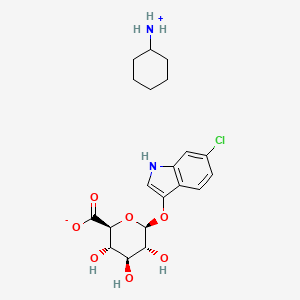 Cyclohexanaminium (2S,3S,4S,5R,6S)-6-((6-chloro-1H-indol-3-yl)oxy)-3,4,5-trihydroxytetrahydro-2H-pyran-2-carboxylate