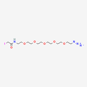 molecular formula C14H27IN4O6 B11928590 Iodoacetamide-PEG5-azide 