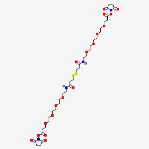 molecular formula C36H58N4O18S2 B11928633 SS-bis-amino-PEG4-NHS ester 