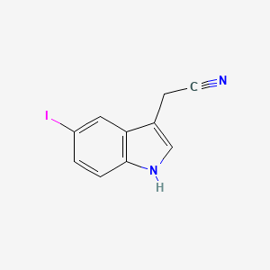 molecular formula C10H7IN2 B11928649 2-(5-iodo-1H-indol-3-yl)acetonitrile 