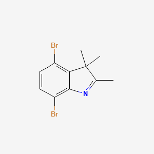 molecular formula C11H11Br2N B11928701 4,7-dibromo-2,3,3-trimethyl-3H-indole 