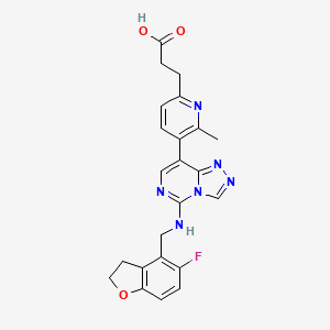 molecular formula C23H21FN6O3 B11928728 Mak683-CH2CH2cooh 