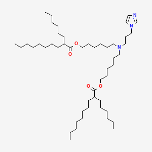 molecular formula C50H95N3O4 B11928768 6-[6-(2-hexyldecanoyloxy)hexyl-(3-imidazol-1-ylpropyl)amino]hexyl 2-hexyldecanoate 