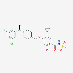 (S)-methyl 5-cyclopropyl-4-((1-(1-(3, 5-dichlorophenyl) ethyl) piperidin-4-yl) methoxy)-2-fluorobenzoate