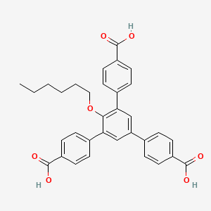 4-[3,5-bis(4-carboxyphenyl)-4-hexoxyphenyl]benzoic acid