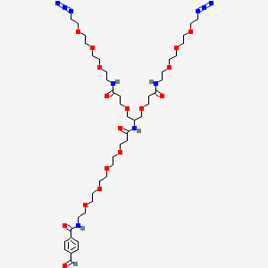 molecular formula C44H74N10O17 B11928811 Ald-Ph-PEG4-bis-PEG3-N3 