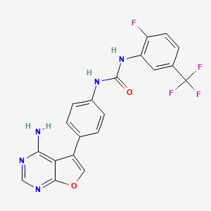 molecular formula C20H13F4N5O2 B11928860 TIE-2/VEGFR-2 kinase-IN-2 