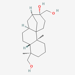 molecular formula C20H34O3 B11928867 (2S,6R,7R,10S,12R,13R)-6,13-bis(hydroxymethyl)-2,6-dimethyltetracyclo[10.3.1.01,10.02,7]hexadecan-13-ol 