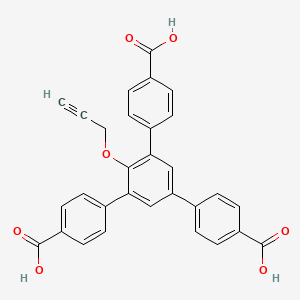 molecular formula C30H20O7 B11928924 4-[3,5-bis(4-carboxyphenyl)-4-prop-2-ynoxyphenyl]benzoic acid 