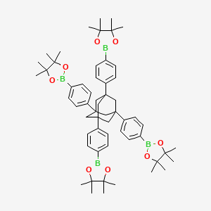 molecular formula C58H76B4O8 B11928936 1,3,5,7-Tetrakis(4-(4,4,5,5-tetramethyl-1,3,2-dioxaborolan-2-yl)phenyl)adamantane 