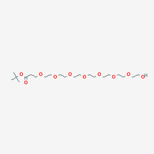 molecular formula C21H42O10 B1192899 Hydroxy-PEG7-t-butyl ester 