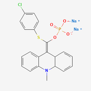 disodium;[(Z)-(4-chlorophenyl)sulfanyl-(10-methyl-4a,9a-dihydroacridin-9-ylidene)methyl] phosphate