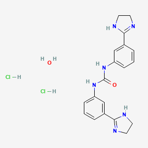 molecular formula C19H24Cl2N6O2 B11929019 Imidocarb (dihydrochloride monohydrate) 