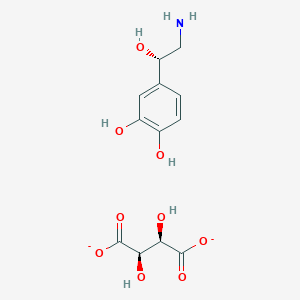 molecular formula C12H15NO9-2 B11929113 Arterenol bitartrate 