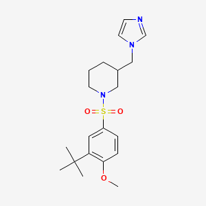 molecular formula C20H29N3O3S B11929151 rac-3-((1H-imidazol-1-yl)methyl)-1-(3-tert-butyl-4-methoxyphenylsulfonyl)piperidine 