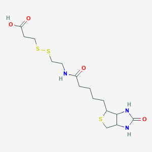 molecular formula C15H25N3O4S3 B11929173 3-((2-(5-((3AS,4S,6aR)-2-oxohexahydro-1H-thieno[3,4-d]imidazol-4-yl)pentanamido)ethyl)disulfanyl)propanoic acid 