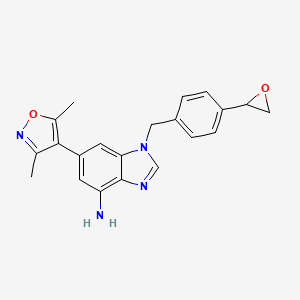 molecular formula C21H20N4O2 B11929215 6-(3,5-Dimethyl-1,2-oxazol-4-yl)-1-[[4-(oxiran-2-yl)phenyl]methyl]benzimidazol-4-amine 